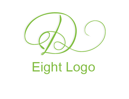 calligraphic letter d logo