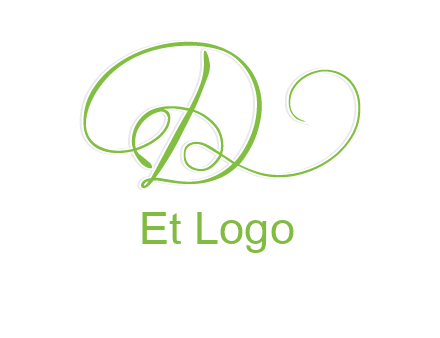 calligraphic letter d logo