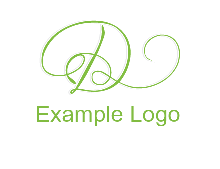 calligraphic letter d logo