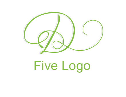 calligraphic letter d logo