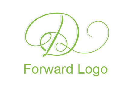 calligraphic letter d logo