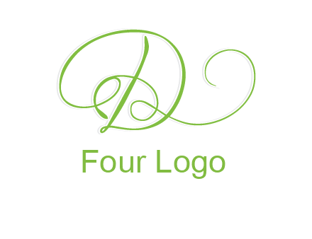 calligraphic letter d logo