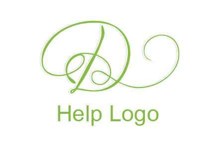 calligraphic letter d logo