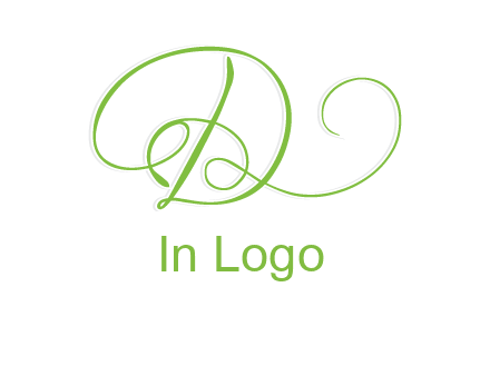 calligraphic letter d logo