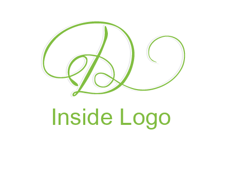 calligraphic letter d logo