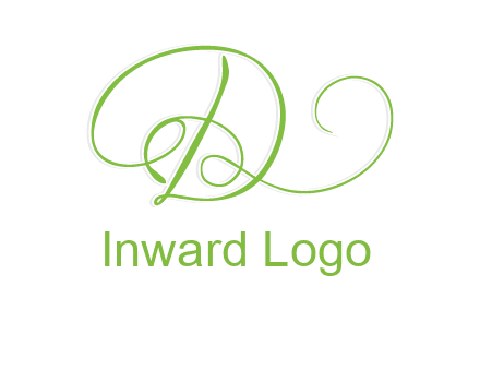 calligraphic letter d logo
