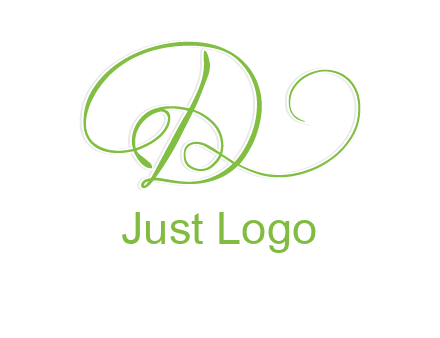 calligraphic letter d logo