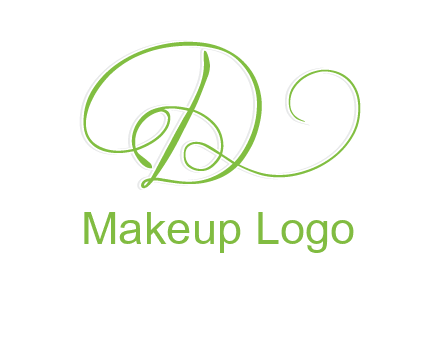 calligraphic letter d logo