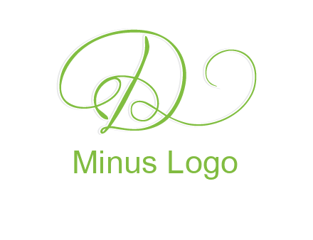 calligraphic letter d logo