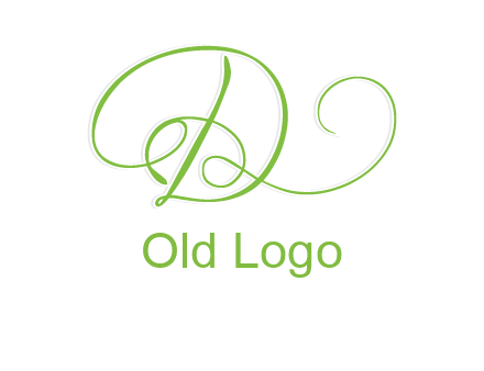 calligraphic letter d logo