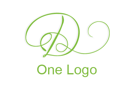 calligraphic letter d logo