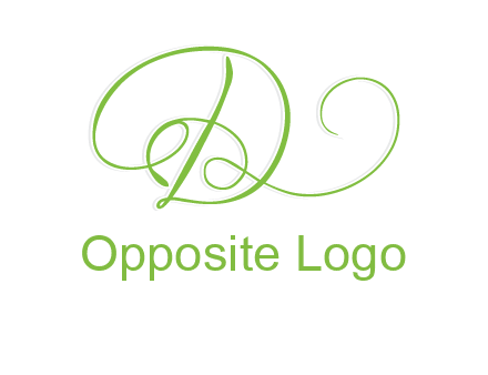 calligraphic letter d logo