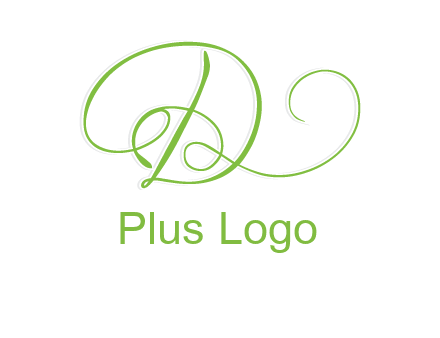 calligraphic letter d logo