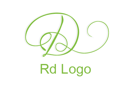 calligraphic letter d logo