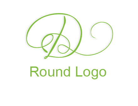 calligraphic letter d logo