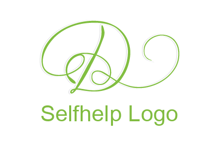 calligraphic letter d logo