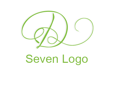 calligraphic letter d logo