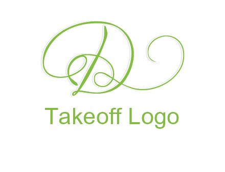calligraphic letter d logo