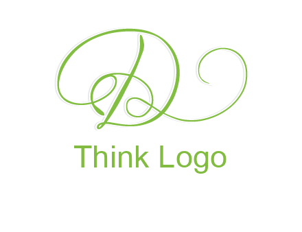calligraphic letter d logo
