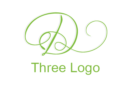 calligraphic letter d logo