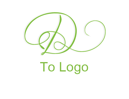 calligraphic letter d logo
