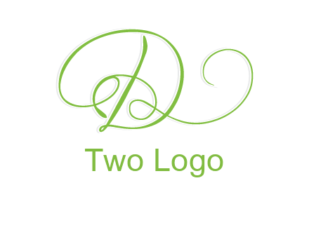 calligraphic letter d logo