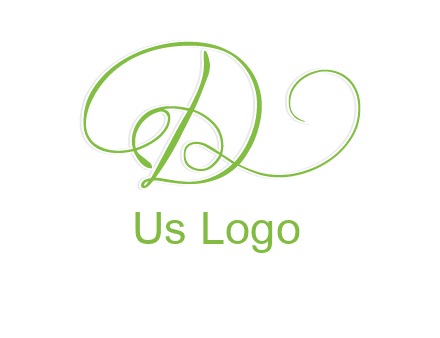 calligraphic letter d logo