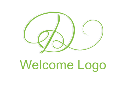 calligraphic letter d logo