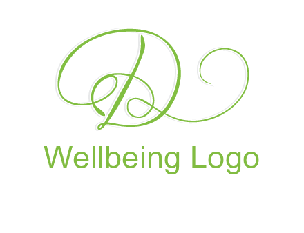 calligraphic letter d logo