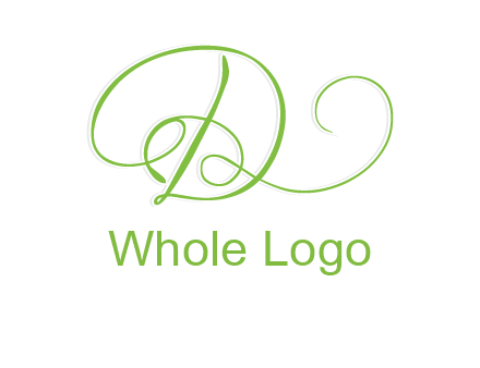 calligraphic letter d logo