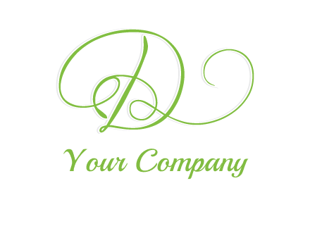 calligraphic letter d logo