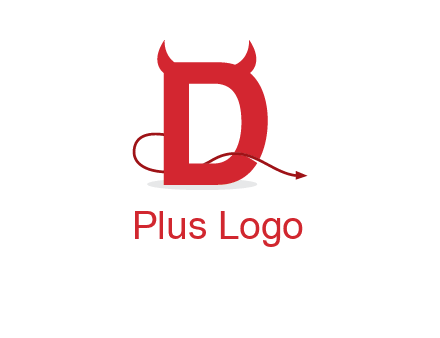 letter d with devil horns logo