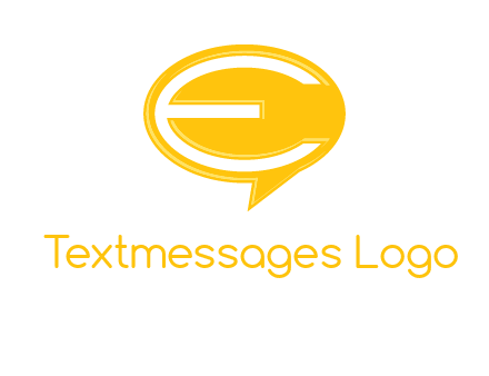letter e inside the speech bubble logo