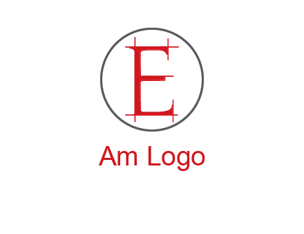 letter e inside the circle logo