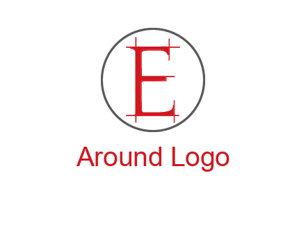 letter e inside the circle logo
