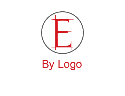 letter e inside the circle logo