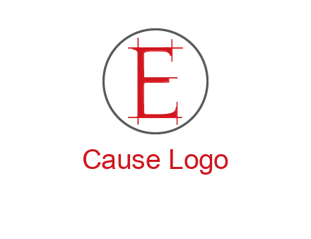 letter e inside the circle logo
