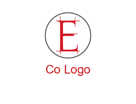 letter e inside the circle logo