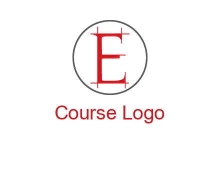 letter e inside the circle logo