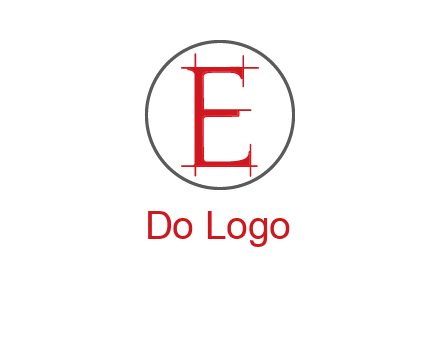 letter e inside the circle logo