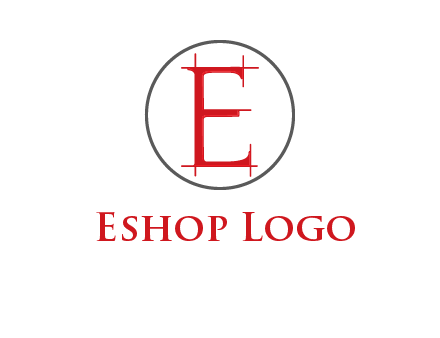 letter e inside the circle logo