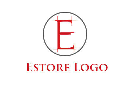 letter e inside the circle logo