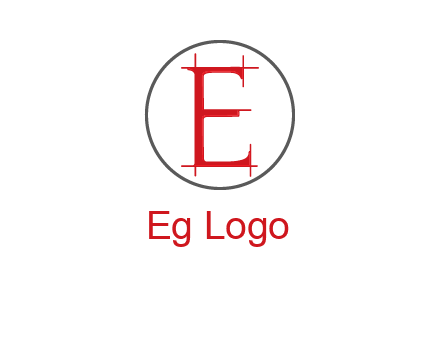 letter e inside the circle logo