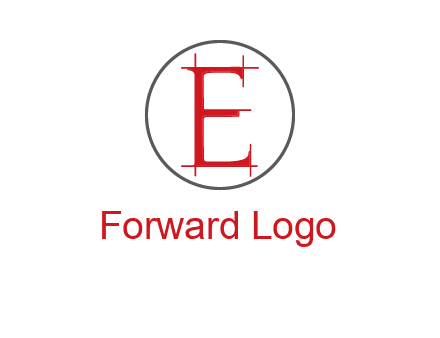 letter e inside the circle logo