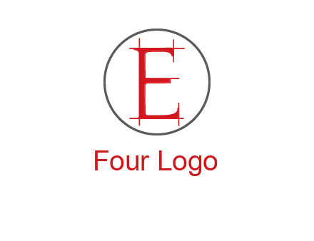 letter e inside the circle logo