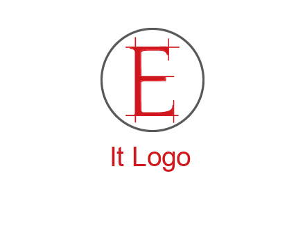 letter e inside the circle logo
