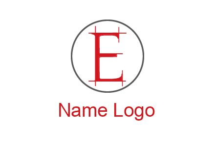 letter e inside the circle logo
