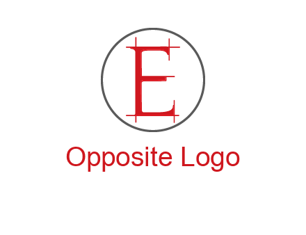 letter e inside the circle logo