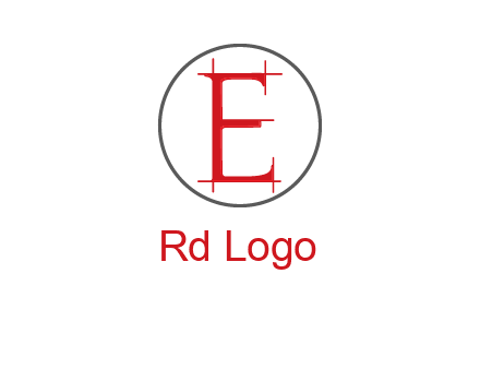 letter e inside the circle logo