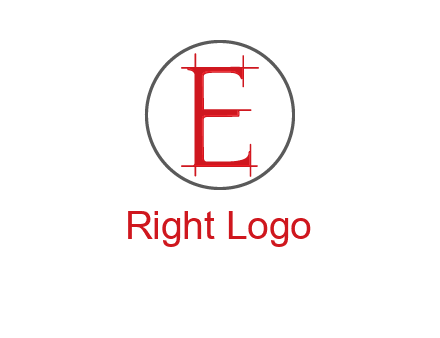 letter e inside the circle logo